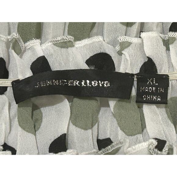 Jennifer Lloyd Polka Dot Women's Blouse size XL - Picture 3 of 3